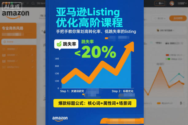 亚马逊Listing优化高阶课程，手把手教你策划高转化率、低跳失率的listing