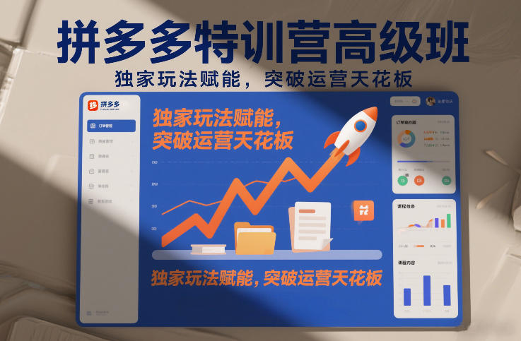 拼多多特训营高阶班,独家玩法赋能,突破运营天花板(更新26年3月)